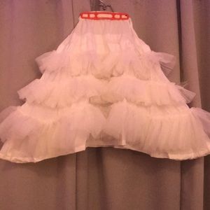 White fluffy petticoat